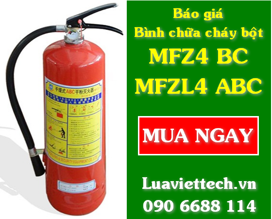 Báo giá bình chữa cháy bột MFZ4 BC và MFZL4 ABC giá rẻ tphcm