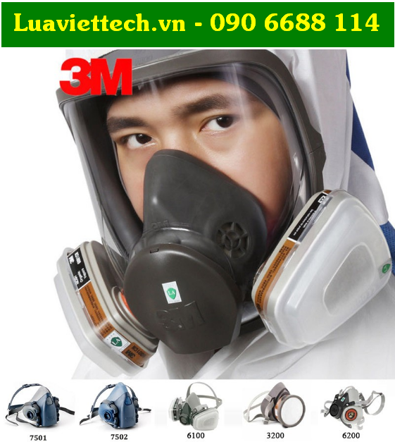 mặt nạ chống khói khí độc chính hãng 3M đủ loại model