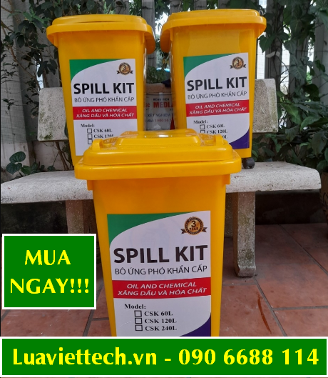 Bộ ứng cứu tràn dầu và hóa chất 240 lít (Oil and Chemical Spill Kit 240L) GIÁ RẺ