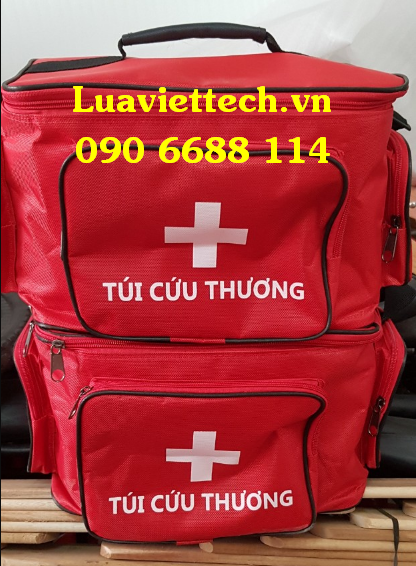 Túi sơ cấp cứu, túi cứu thương chuyên dụng, túi y tế loại A cho 25 người (Màu đỏ) giá rẻ